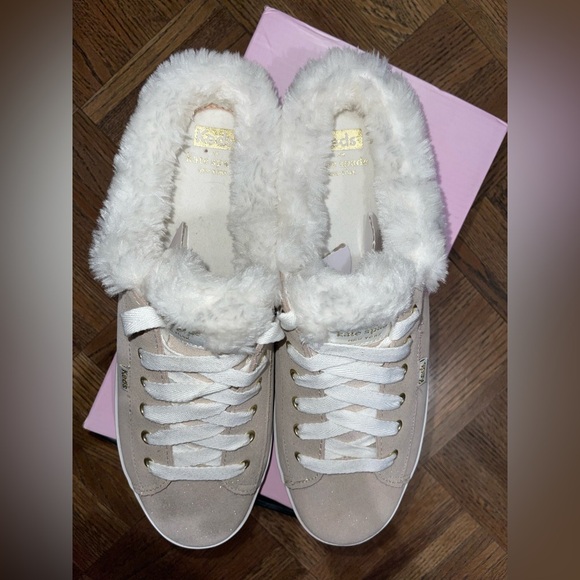 Womens Keds X Kate Spade New York Kickstart Mule Metallic Pink Size 11 M NIB - Picture 2 of 9